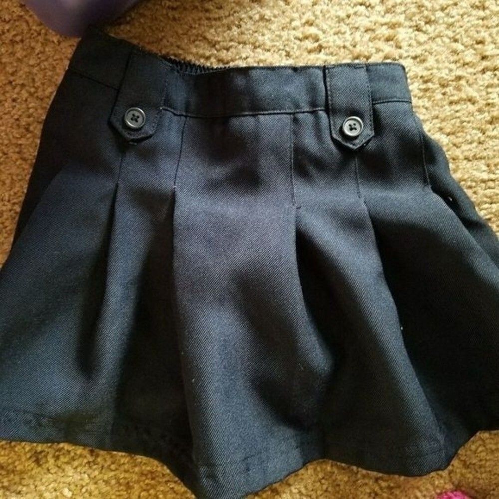 Izod Girls Dark Blue Pleated School Skort Size 4 Uniform Skirt Shorts Combo